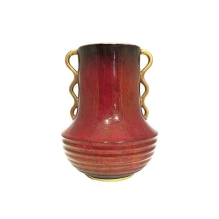 Vase Art déco anglais en faïence Carlton Ware, mod
