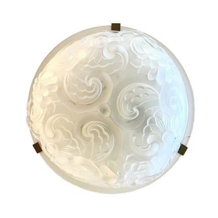 Plafonnier Art déco en verre dépoli de style Laliq