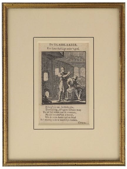 Según Jan y Casper LUYKEN (1649-1712)
«De Glasblaa