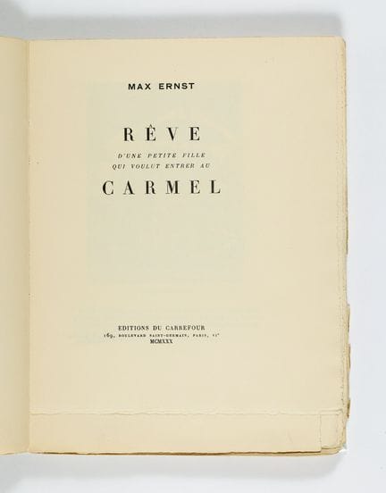 Max ERNST. Rêve d’une petite fille qui voulut entr