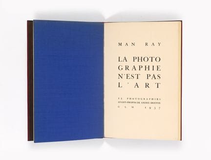 112 MAN RAY. La fotografía no es arte. 12 fotograf