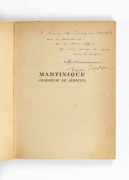 André BRETON. Martinique charmeuse de serpents. Av