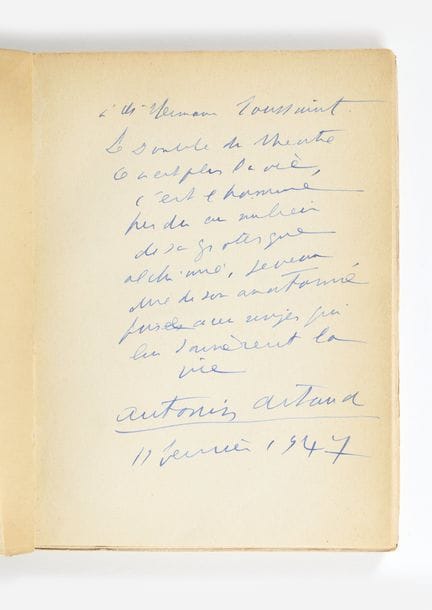 Antonin ARTAUD. Il teatro e il suo doppio. Parigi,