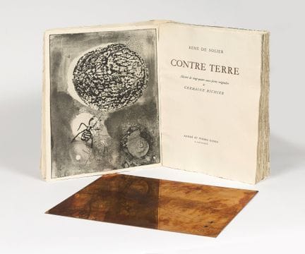 René de SOLIER. Contre terre. Illustré de vingt-qu