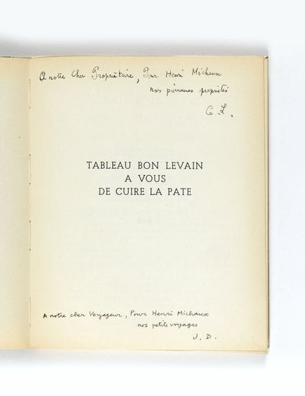 [Jean DUBUFFET]. Georges LIMBOUR. Tableau bon leva