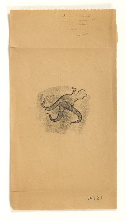 Henri MICHAUX. Ohne Titel [Selbstporträt?]. Ohne D