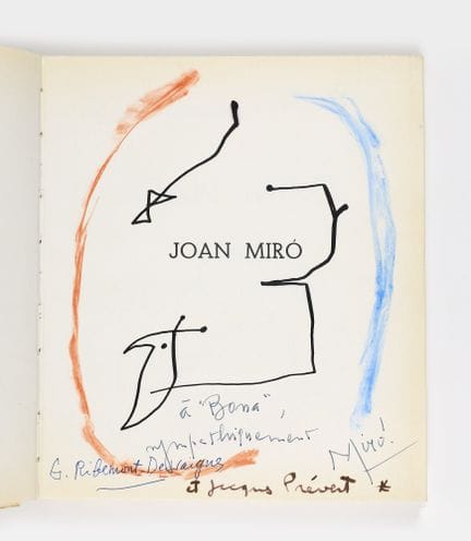 [Joan MIRÓ]. Jacques PRÉVERT, Georges RIBEMONT
DES
