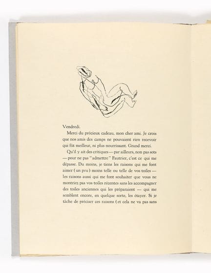 Jean PAULHAN. Douze lettres à Fautrier. Préface de