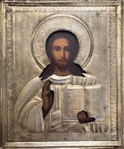 Ikon des Christus Pantokrator
Tempera auf Holz in 
