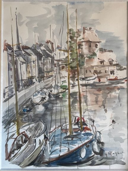 Ecole XXème
Quai d'Honfleur, 1978
Watercolor on pa
