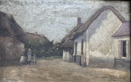 G. GARNIER (19th century)
View of a Village 
Signe