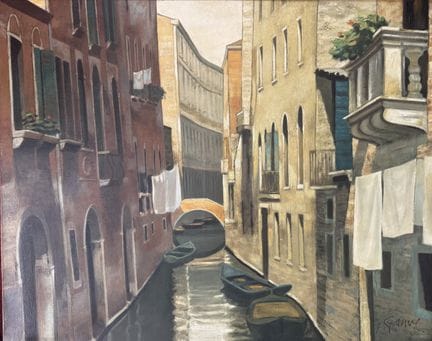 Yves GANNE (1931–2019)
Rio Pesaro, Venice
Oil on c