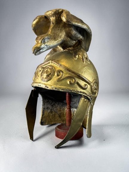 Theater or opera helmet, shaped like a Roman imper