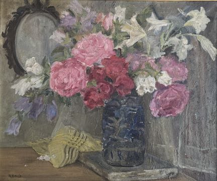 R. DAVID (20th century)
Still Life with a Bouquet 