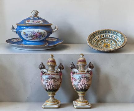 Set of ceramics comprising:
- In the Capodimonte s