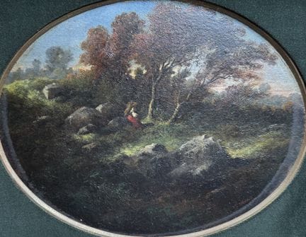 Barbizon School
Young Woman in the Woods
Oil on ca