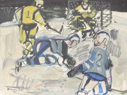 Maurice EMPI (1933)
Ice Hockey Players
Gouache on 