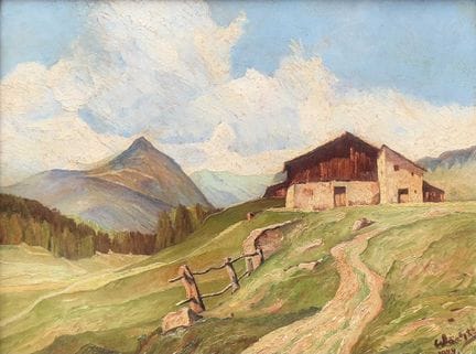 WACHTER (19th-20th century)
Swiss landscape
Oil on