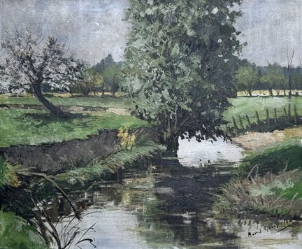 Marcel Georges HUÉ (1907–?)
The Stream 
Oil on can