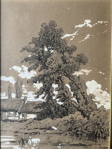 Escuela del siglo XIX
Cabaña a orillas del río, 18