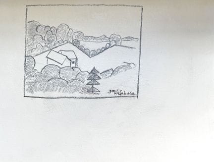 Jean-Marc LEFEBVRE (1951)
Village
Charcoal sketch 