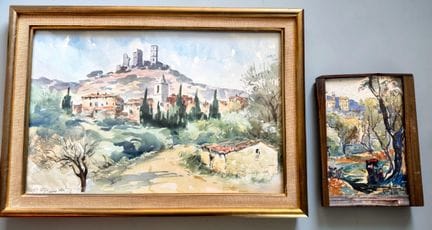 Set of two watercolors comprising:
P. FERANDIS
"Ch