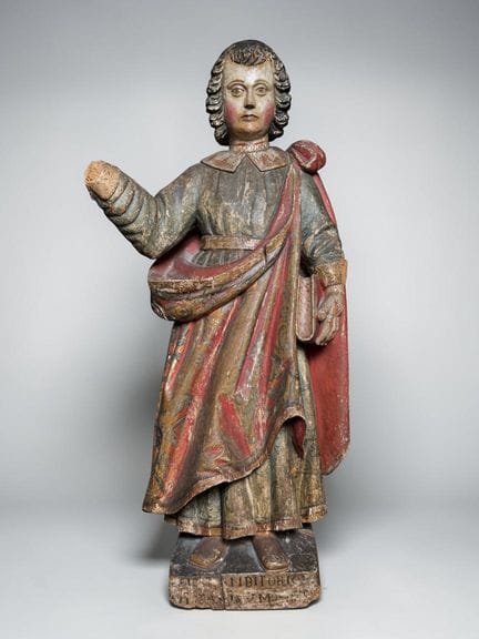 Sculpture of a saint, Saint John the Evangelist? C
