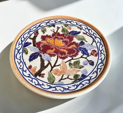 GIEN
Peony-patterned earthenware trivet
D: 21 cm