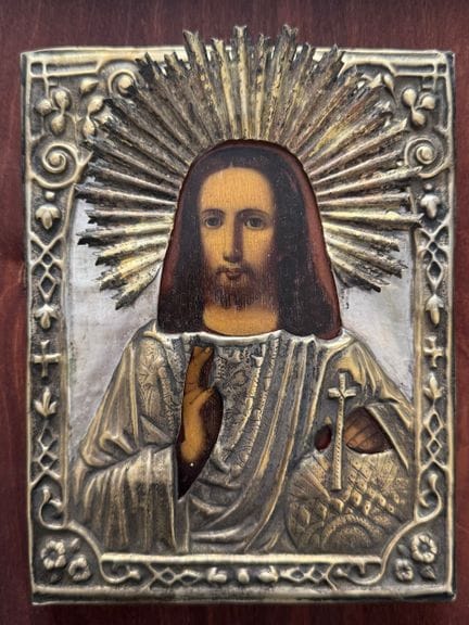Ikon des Christus Pantokrator
Tempera auf Holz in 