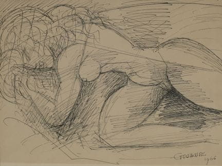 Marcel GROMAIRE (1892-1971)
Nudo disteso, 1966
Dis