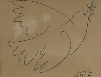 Nach Pablo PICASSO (1881–1973).
Friedens taube, 19