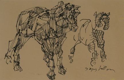 Jacques VILLON (1875–1963)
Zwei Pferde
Tuschezeich