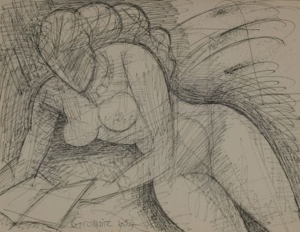 Marcel GROMAIRE (1892–1971)
Akt beim Lesen, 1954
T