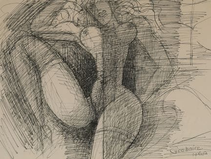 Marcel GROMAIRE (1892–1971)
Sitzender Akt mit ange