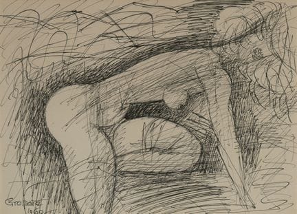 Marcel GROMAIRE (1892–1971)
Akt, auf die Arme gest