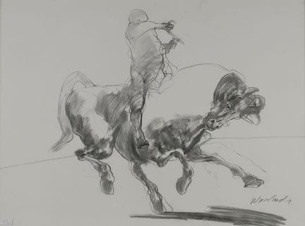 Claude WEISBUCH (1927-2014)
Cavaliere su un cavall