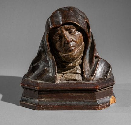Mater Dolorosa
Stuckierte und polychrome Holzskulp