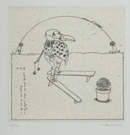 菲利普·法维耶（1957-2026）
无题，1992
BFK Rives纸上的蚀刻版画，右下角留白处
