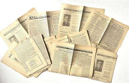 Lote de 12 periódicos lituanos en los que aparecen