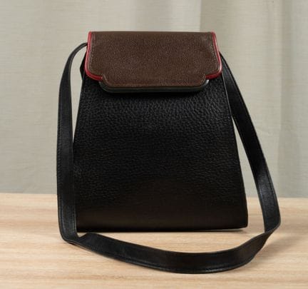 HELENE ANGELI 
Bolso trapezoidal de patchwork de a