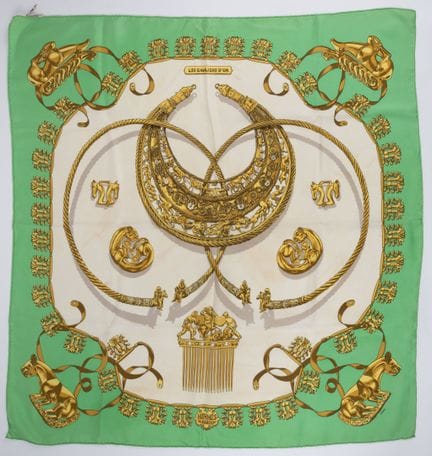 HERMES Paris 
Silk twill carré with a print titled