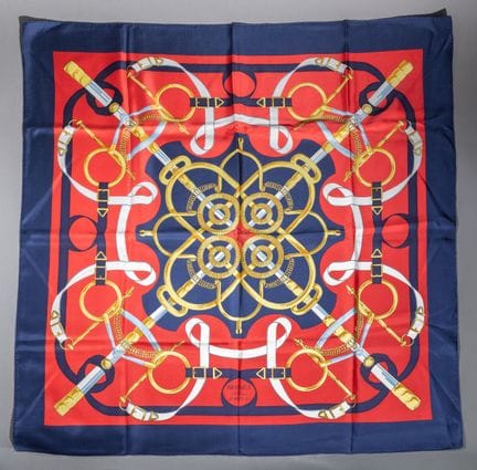 HERMES Paris 
Silk twill carré with a print titled