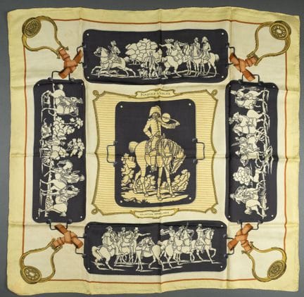 HERMES Paris 
Silk twill carré with a print titled