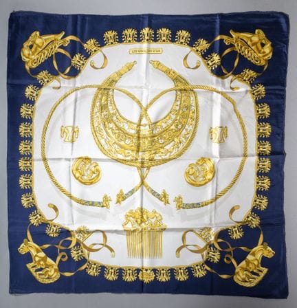HERMES Paris 
Silk twill carré with a print titled