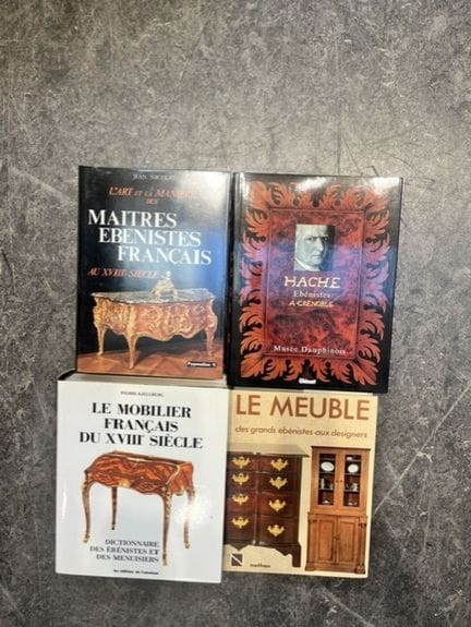 A set of four books on furniture, including *Cabin