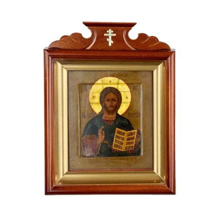 ICÔNE DU CHRIST PANTOCRATOR. RUSSIE, MSTIORA, SECO
