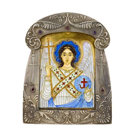 RUSSIAN MODERN
ICÔNE DE L’ANGE GARDIEN DANS UNE RI