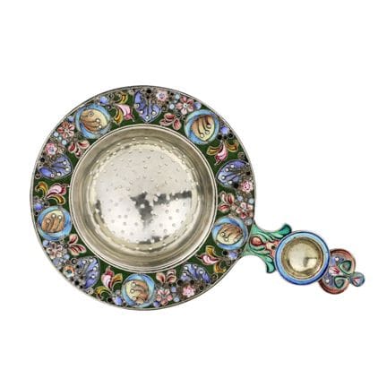 MOSCOW JEWELLERY ARTELS, CLOISONNÉ ENAMEL
PASSOIRE