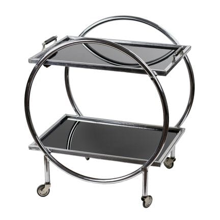 BAUHAUS STYLE SERVING TROLLEY. EUROPE, 20TH CENTUR