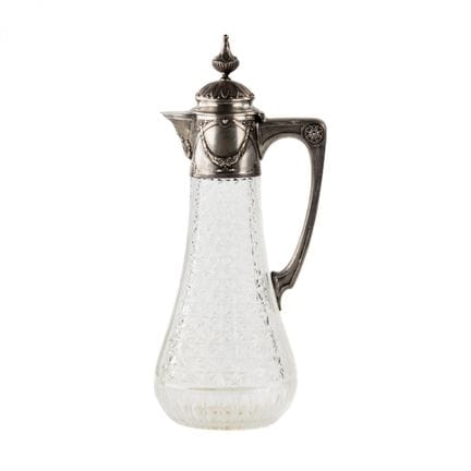 AIGUIÈRE FRANÇAISE EN CRISTAL TAILLÉ ET MONTURE EN